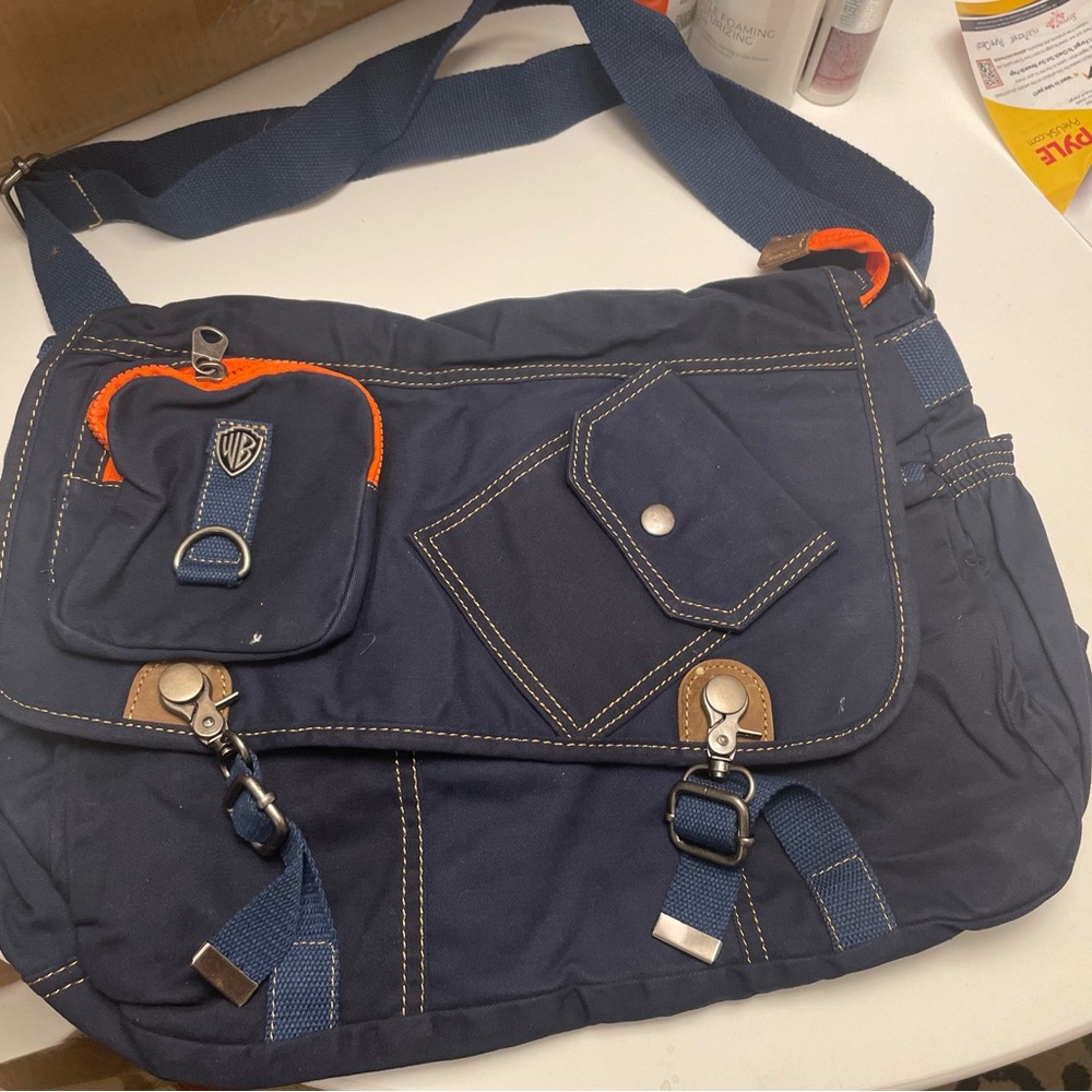 NWT Warner Bros. Navy Blue Messenger Bag